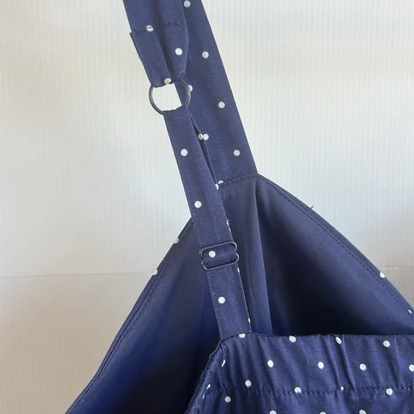Torrid Polka Dot Dress Size 24 Pinup Rockabilly Sailor Vintage Navy Blue White - Picture 6 of 9